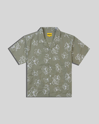 RAG BUTTON UP - OLIVE