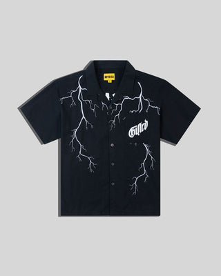 LIGHTNING BUTTON UP - BLACK