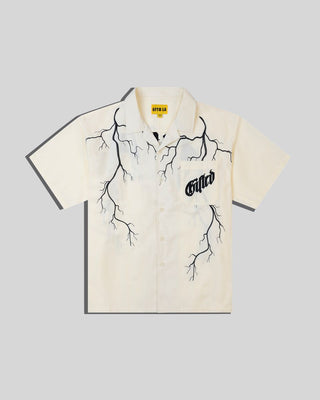 LIGHTNING BUTTON UP - BONE