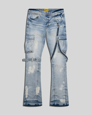 STRAPPED JEAN - LIGHT WASH