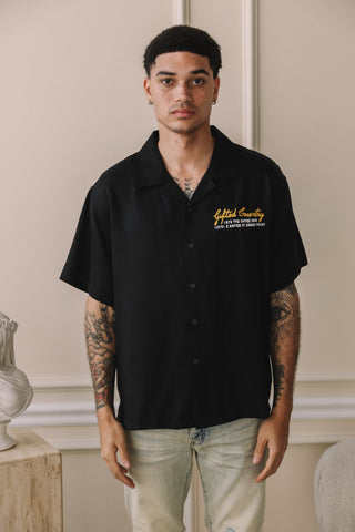 LAST FRONTIER BUTTON UP - BLACK