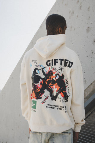 RIOT HOODIE - BONE